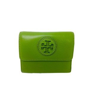 SOLD Tory Burch Green Tri-Fold Leather Wallet